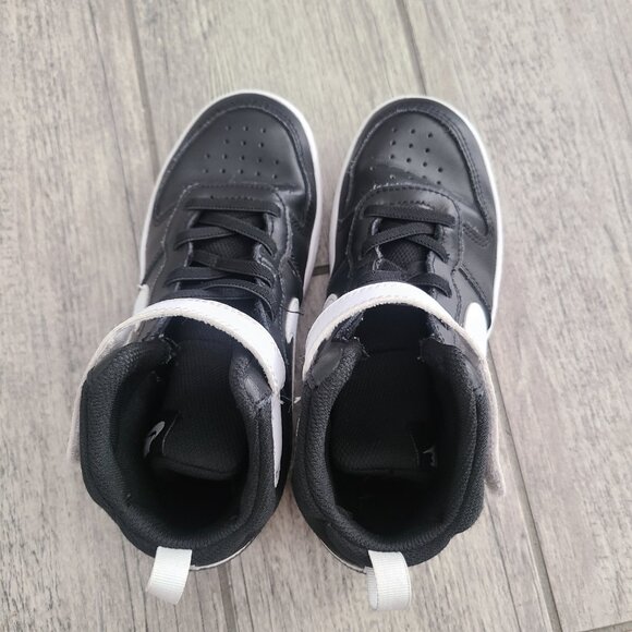 Nike Court Borough Mid 2 GS Youth Kids Sneakers Black & White Size 1.5Y - Picture 10 of 11